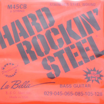 Encordado.Hard Rockin' Steel para Bajo 6 Cuerdas. LA BELLA