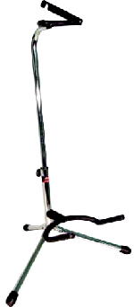 Soporte de Pie Alto Trípode p/Guitarras o Bajos. CROMADO STAGG