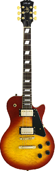 GUITARRA ELECTRICA TIPO LES PAUL QUILTED CHERRYBURST STAGG