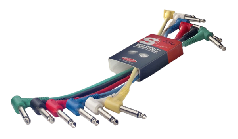 Cable PLUG ANGULAR-PLUG ANGULAR 5mm. - 0,30 mts. - x 6 unid. STAGG