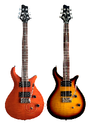 GUITARRA ELECTRICA TIPO PAUL RED SMITH 2 MIC HUMB. Color TOBACCOBURST STAGG