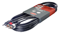 Cable 2xRCA mini plug- mini plug - 3 mts. STAGG